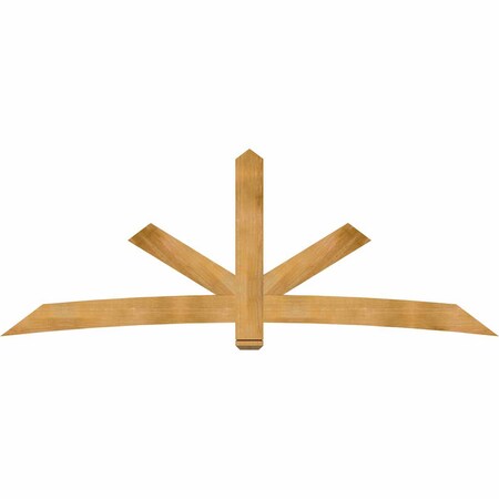Ekena Millwork Alberta Rough Sawn Timber Gable Bracket, Western Red Cedar, 108"W x 40"H x 2"D x 6"F, 9/12 Pitch GBW108X40X0206ALB00RWR